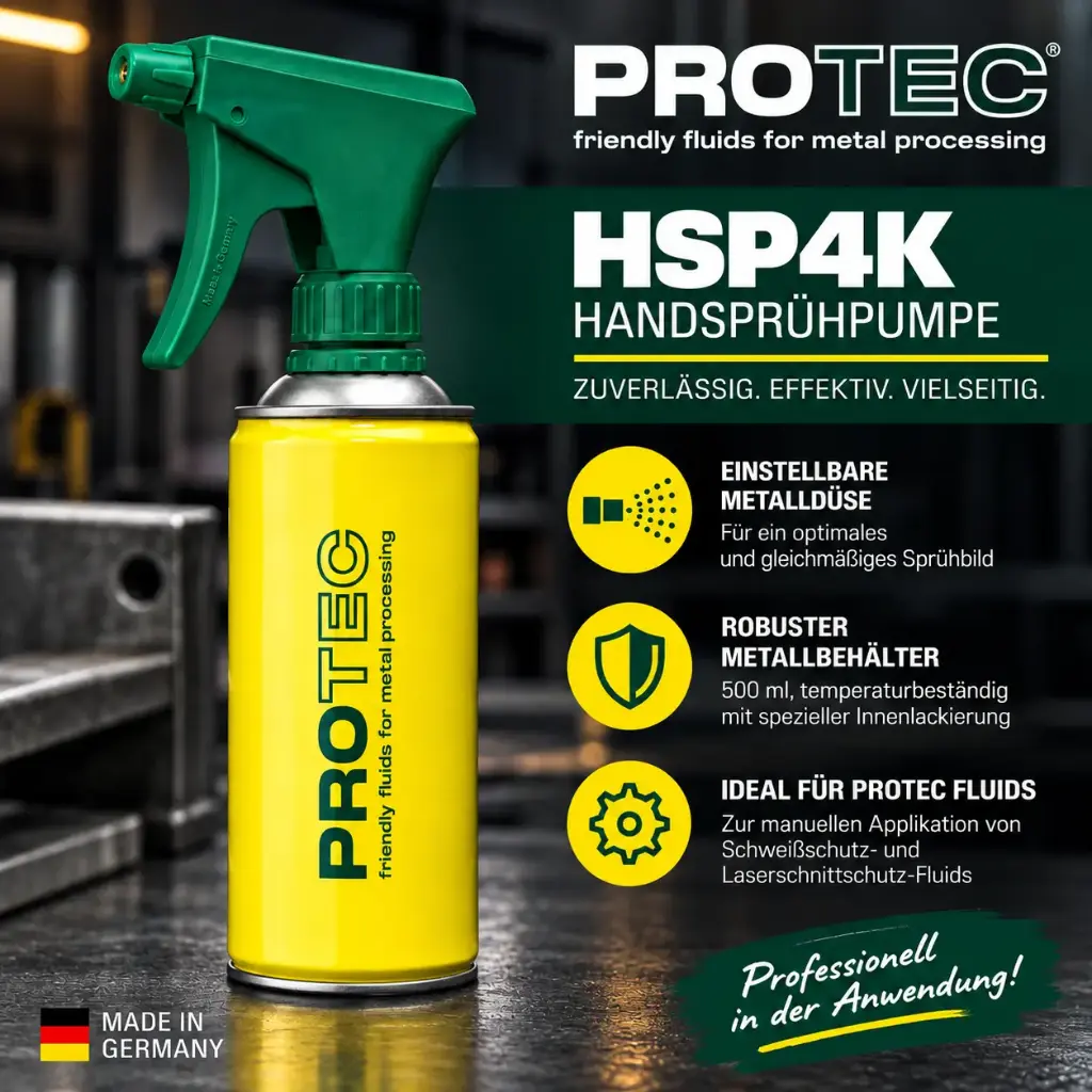 PROTEC HSP4K Handsprühpumpe – 500 ml Metallbehälter mit einstellbarer Metalldüse