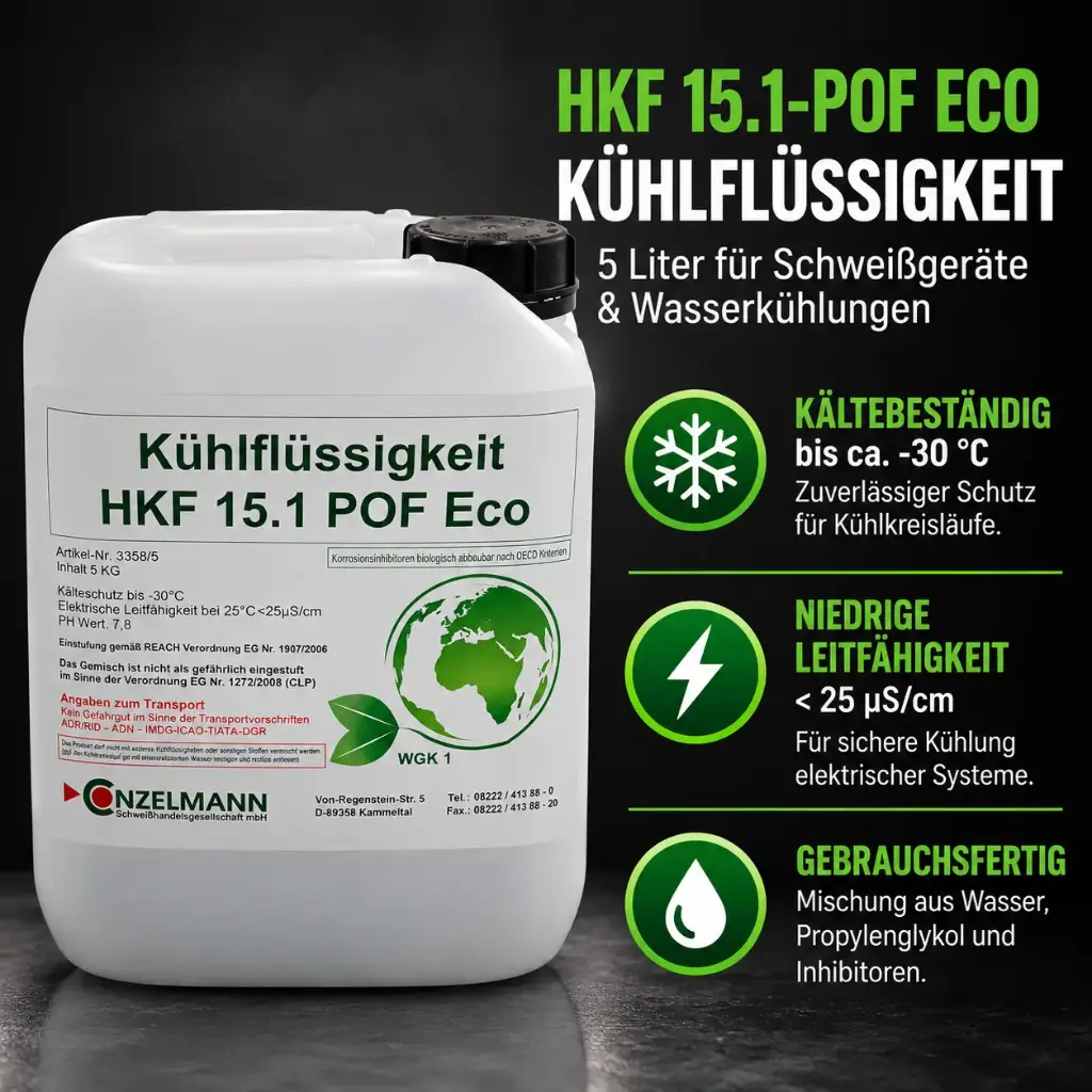 HKF 15.1-POF ECO Kühlflüssigkeit – 5 Liter für Schweißgeräte & Wasserkühlungen