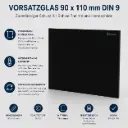 Vorsatzglas 90 x 110 mm DIN 9 für Schweißhelme und Handschilde