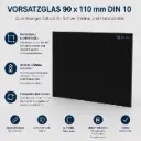 Vorsatzglas 90 x 110 mm DIN 10 für Schweißhelme und Handschilde