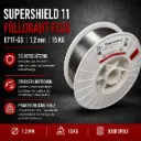 Fülldraht FLUX E71T-GS Supershield 11 – 1,2 mm | 15 kg Drahtrolle D300 | MIG/MAG Schweißdraht ohne Schutzgas
