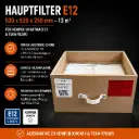 Hauptfilter E12 – 520 × 520 × 250 mm – 13 m² für KEMPER SmartMaster & TEKA filtoo
