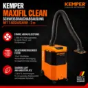 KEMPER MaxiFil Clean Absauggerät – 3 m Absaugarm – selbstabreinigende Schweißrauchabsaugung