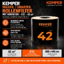 KEMPER MaxiFil / SmartFil Rollenfilter mit Vorfilter – E12 – 42 m² – Original KEMPER