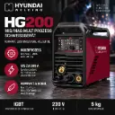 Hyundai Welding HG200 – 200 A MIG/MAG Multifunktions-Schweißgerät mit MMA & Lift-TIG & Flux