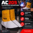 RhinoWeld AC205 Schweißer-Gamaschen – kurze Ledergamaschen mit Klettverschluss