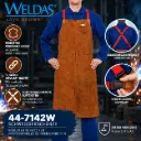 WELDAS Lava Brown™ 44-7142W – Schweißerschürze aus Rindspaltleder, 80 × 107 cm