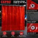 CEPRO Orange-CE Schweißvorhang – 180 × 140 cm – Art.-Nr. 16.15.18.0010