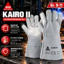 Hase Kairo II Schweißerhandschuh – Robuster Lederhandschuh aus Spaltleder mit Narbenleder-Innenhand | EN 12477 Typ A